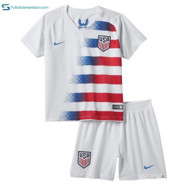 Camiseta Estados Unidos 1ª Niños 2018 Blanco